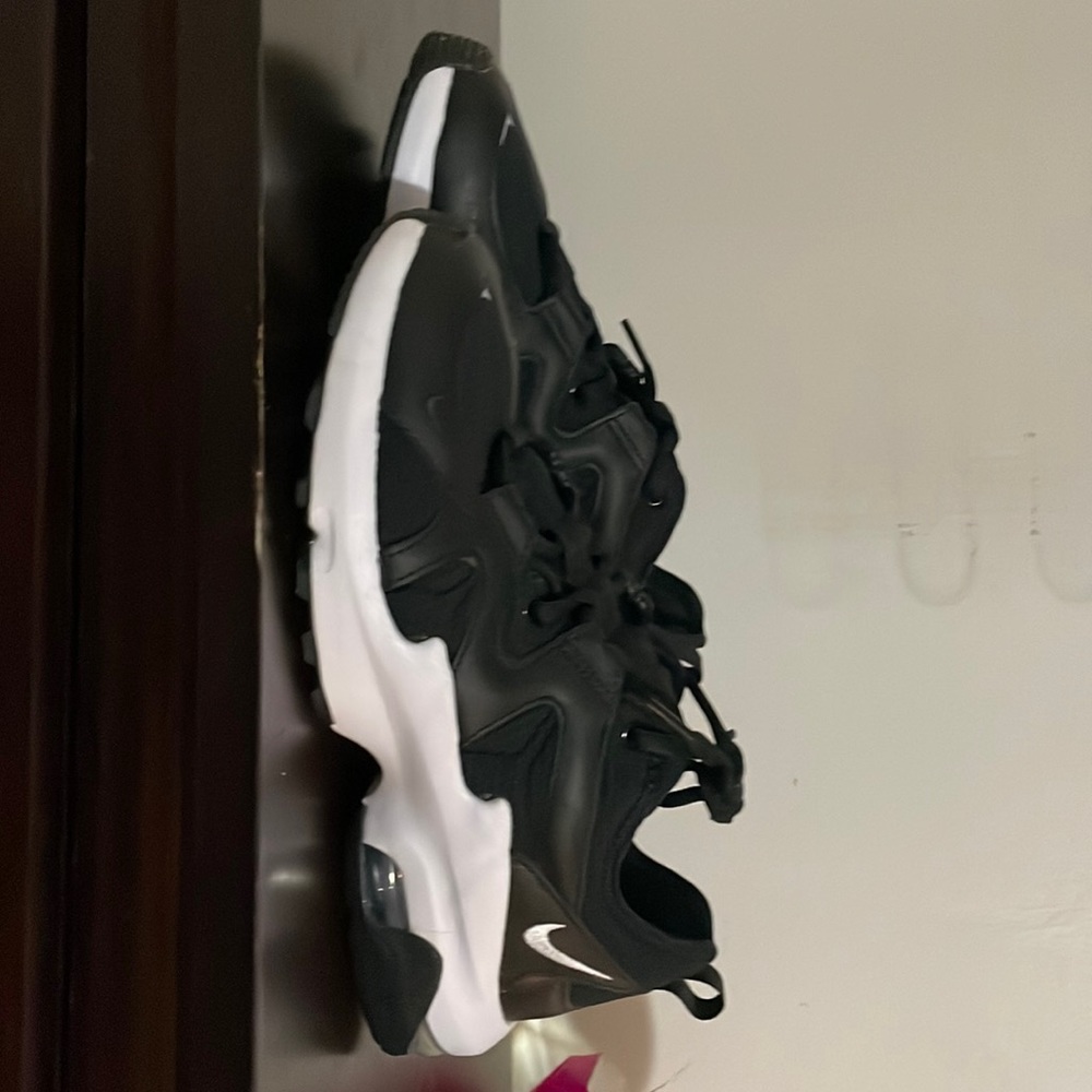 Black and white Nike sneakers.